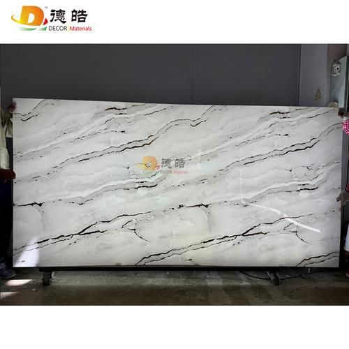 德皓溢星新型透光石 透光云石板天花吊顶背景墙厂家直销