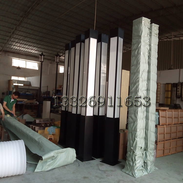 现代简约仿云石景观灯透光石庭院灯长方形小区道路灯可定做